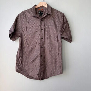 Timberland Pro Flex Mens Modern Fit Short Sleeve Shirt Brown‎ Size M